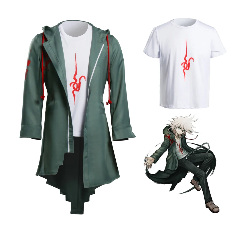 Takerlama Super Danganronpa 2 Nagito Komaeda Косплей куртка футболка наборы Хэллоуин костюмы для