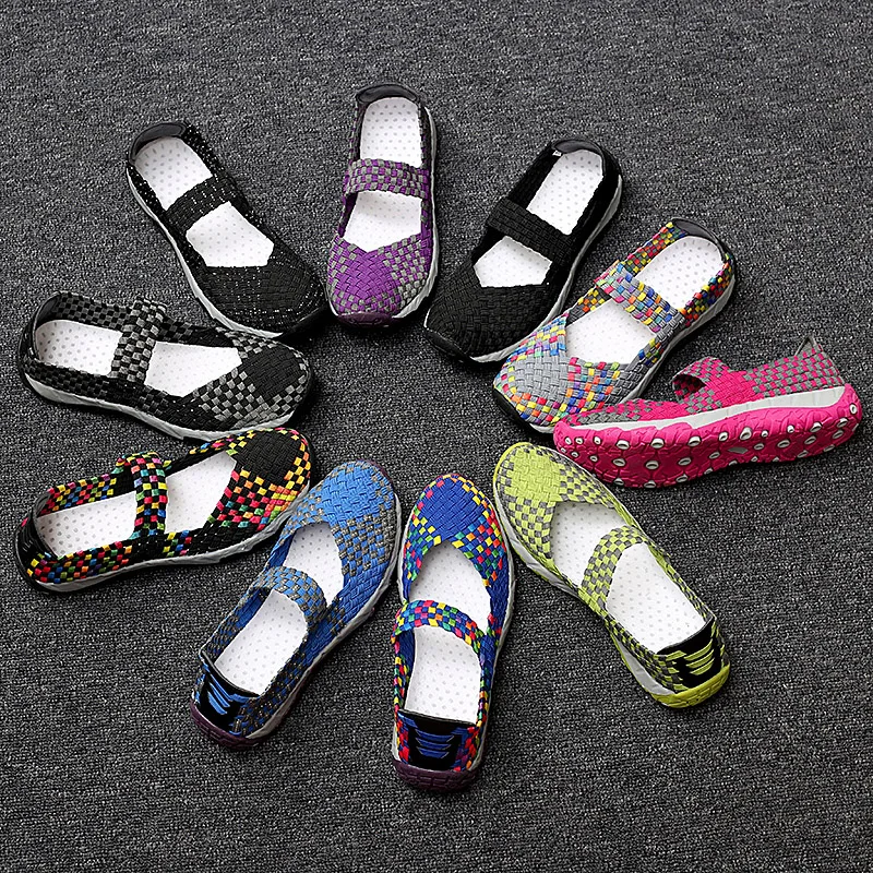 Женская обувь летние кроссовки на плоской подошве дышащие тканевые туфли