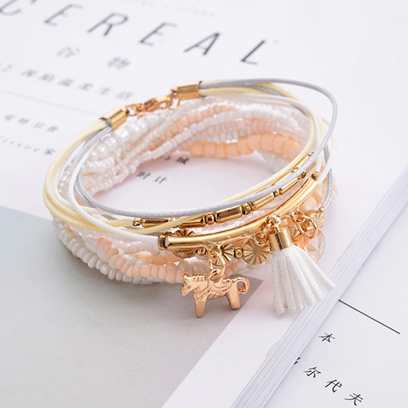 Модный брендовый черный тренди браслет и браслеты для женщин розовое золото