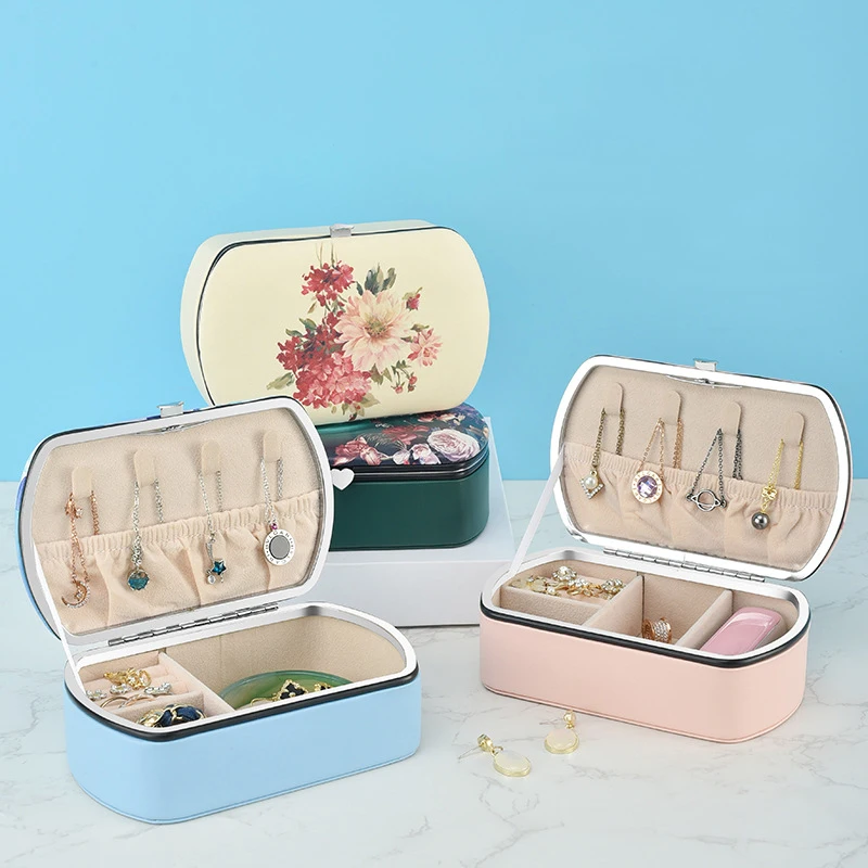 FORWELL Simple Beauty Printing Jewelry Box Necklace Bracelet Net Red Jewelry Storage Box Jewelry Storage Box