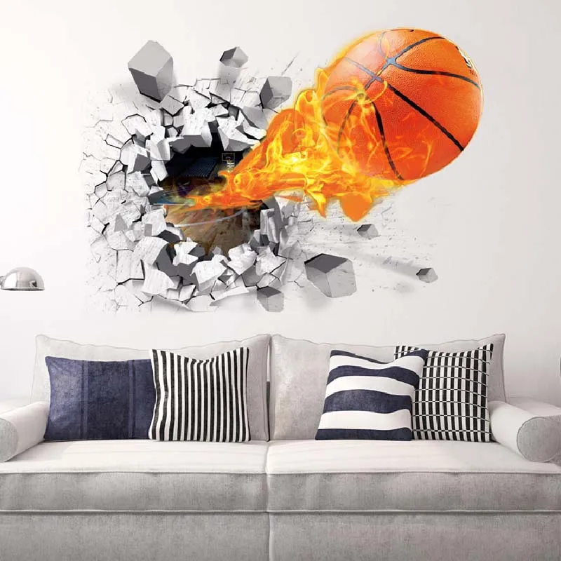 

Wall Decal basketball bedroom sticker manufacturers direct three-dimensional wall decoration sticker mural
