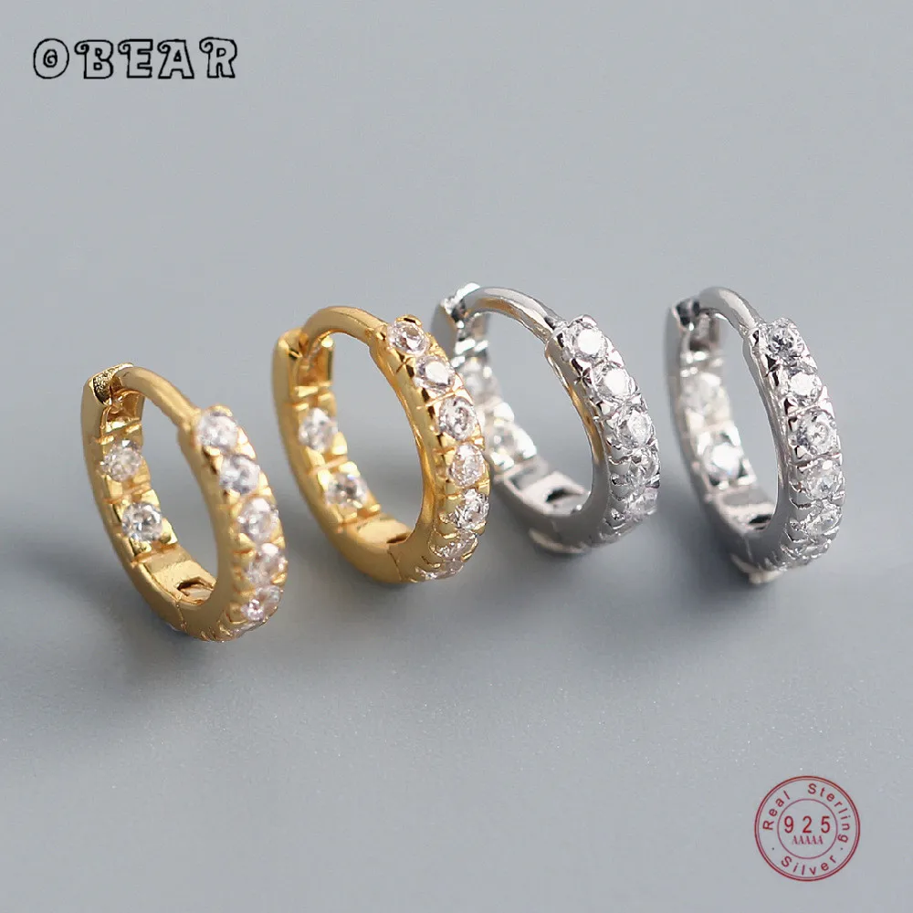 Женские круглые маленькие серьги гвоздики OBEAR ювелирное изделие из 100%