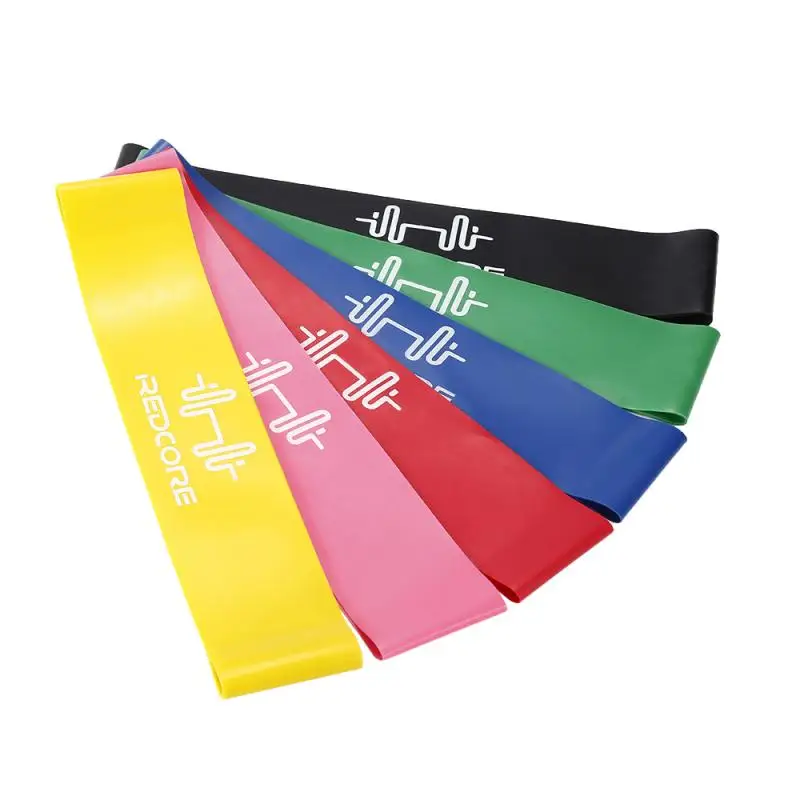 Perlawanan Band Latihan Band Elastis Latihan Karet Loop Kekuatan Pilates Fitness Equipment Training Expander 0.35/1.1/1.35Mm