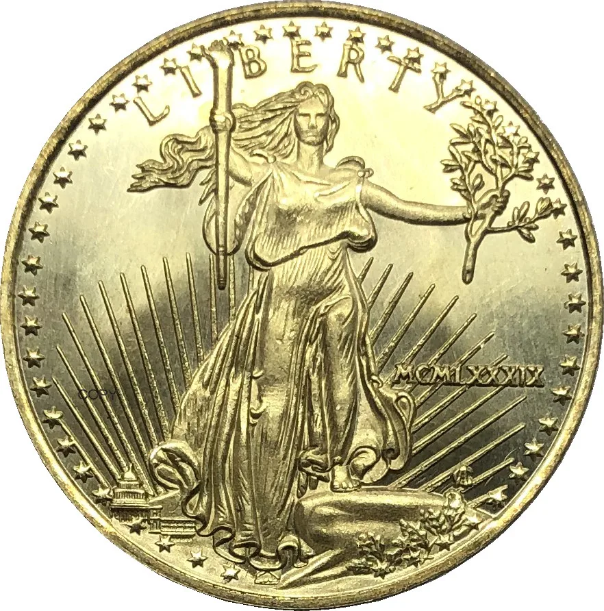 

Соединенные Штаты, 25 долларов, флешка, монета 1989, латунная металлическая Ювелирная золотая монета, копия монеты