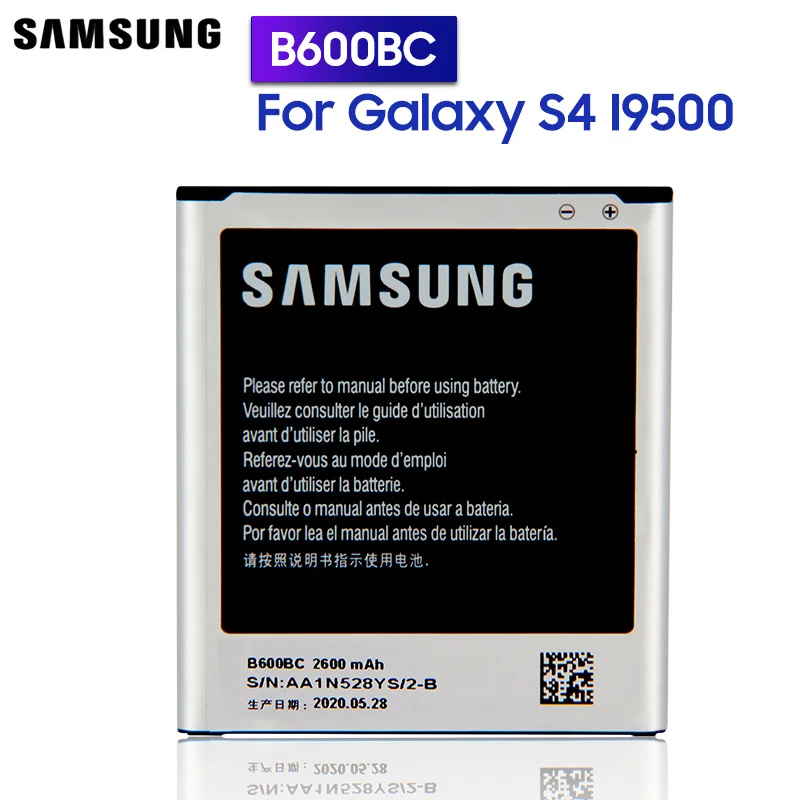 

Samsung Original Replacement Battery B600BC B600BE For Samsung GALAXY S4 GT-I9505 I9508 I959 I9500 I9502 B600BU 2600mAh