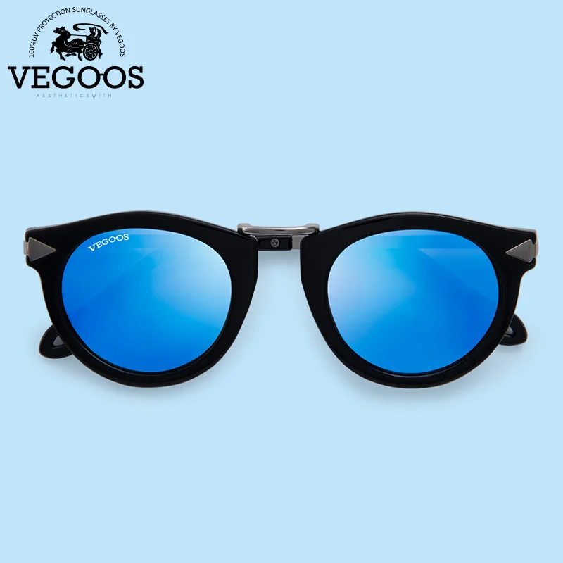 Солнцезащитные очки VEGOOS для девочек и мальчиков винтажные модные круглые