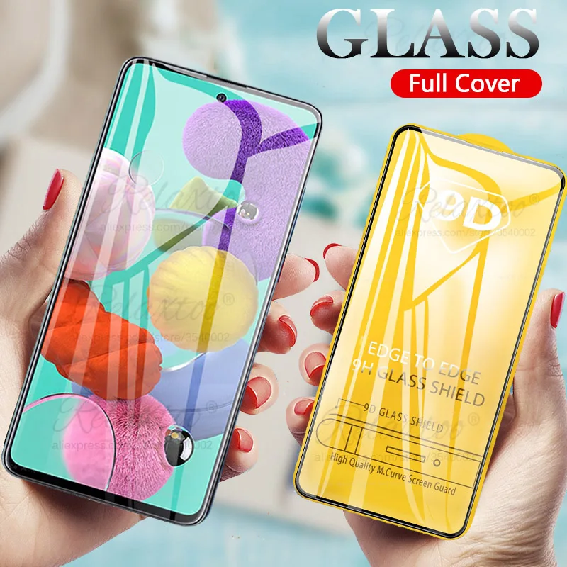 Закаленное стекло 9D с полным покрытием для Samsung Galaxy A51 A517F 2019 2 шт. Защита экрана a 51