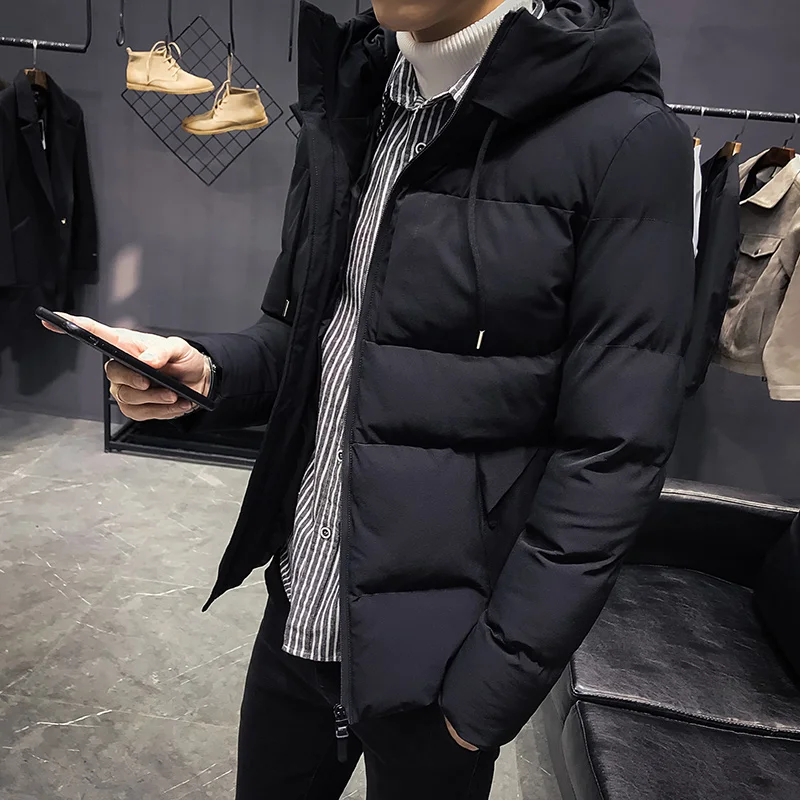 

Cotton men's winter 2019 men's jacket short cotton clothing trend Korean winter decoration body cotton jacket