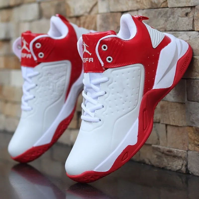 

Men Basketball Shoes Sports Air Cushion Basketball Sneakers Anti-skid High-top Couple Shoes Breathable Casual Basketball Boots