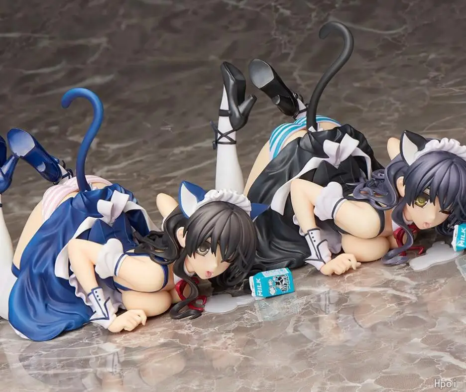 Японская аниме кошка круглая молочная Коллекционная привлекательная девушка