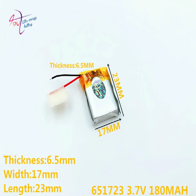 Полимерный литий ионный/литий ионный аккумулятор 3 7 в 180 мАч 651723 651525 для GPS mp3 mp4 mp5