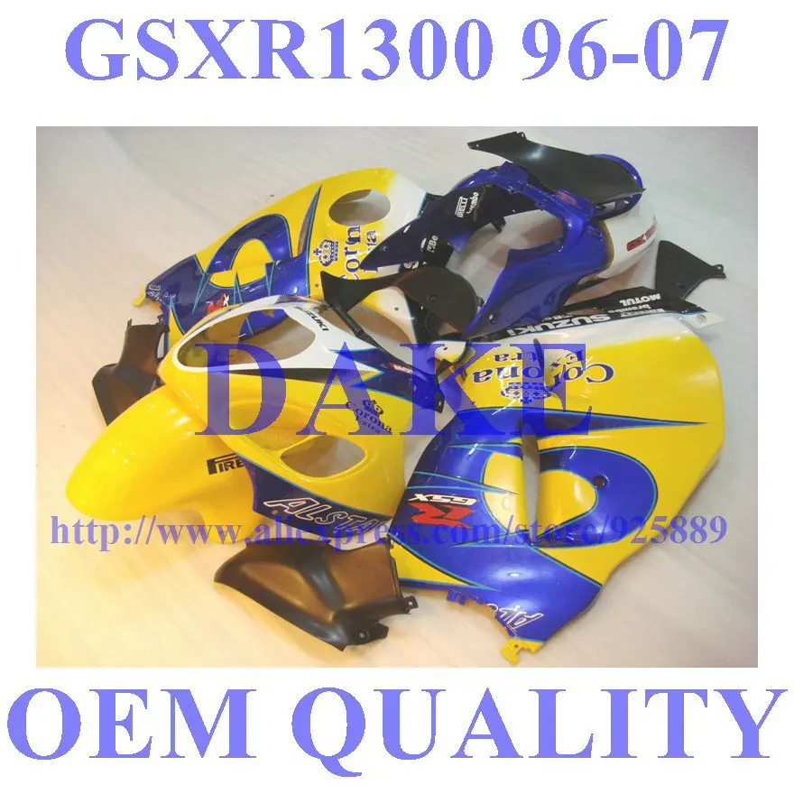 

Injection For SUZUKI Hayabsa GSXR1300 GSX-R1300 Yellow Corona GSXR 1300 96 97 98 99 00 01 02 03 04 05 06 07 Fairing