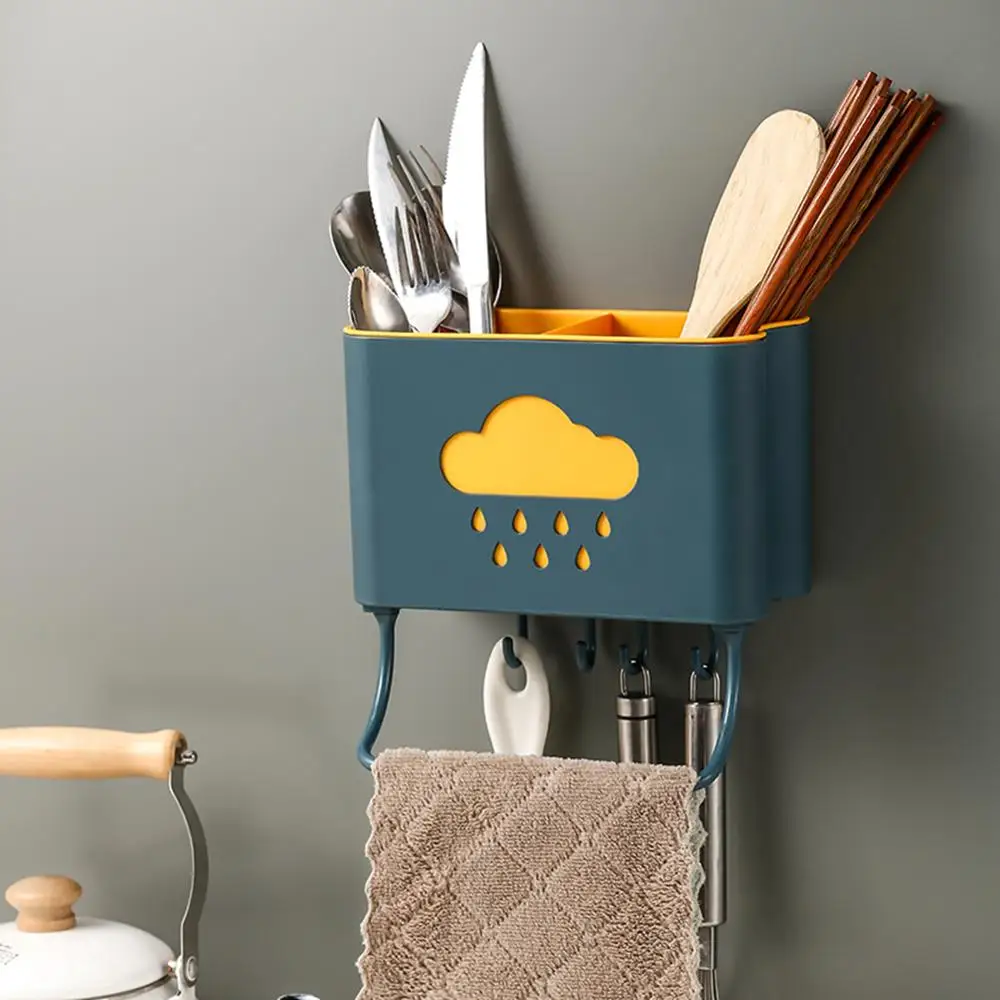 Plate rack with cutlery tissue spoon fork chopsticks bracket caddy kitchenware and lockers | Дом и сад