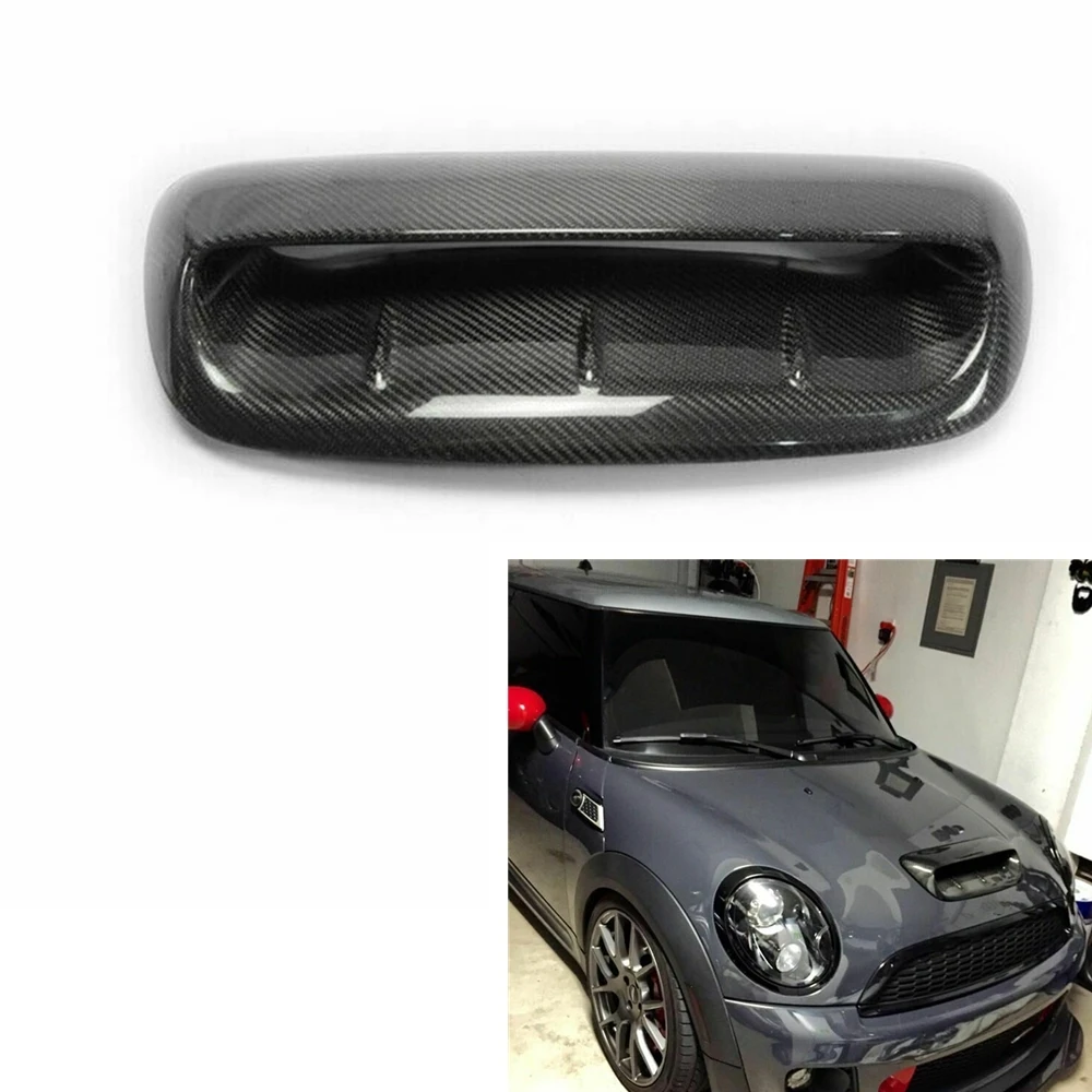

Для Mini Cooper S R56 R55 R57 R58 R59 2007-2014 передний капот двигателя ковш углеродное волокно вентиляционное отверстие вентиляционного отверстия капота впускная крышка отделка