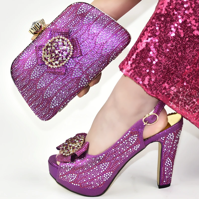 Итальянская обувь и сумка в комплекте для женщин Комплект из итальянских туфель