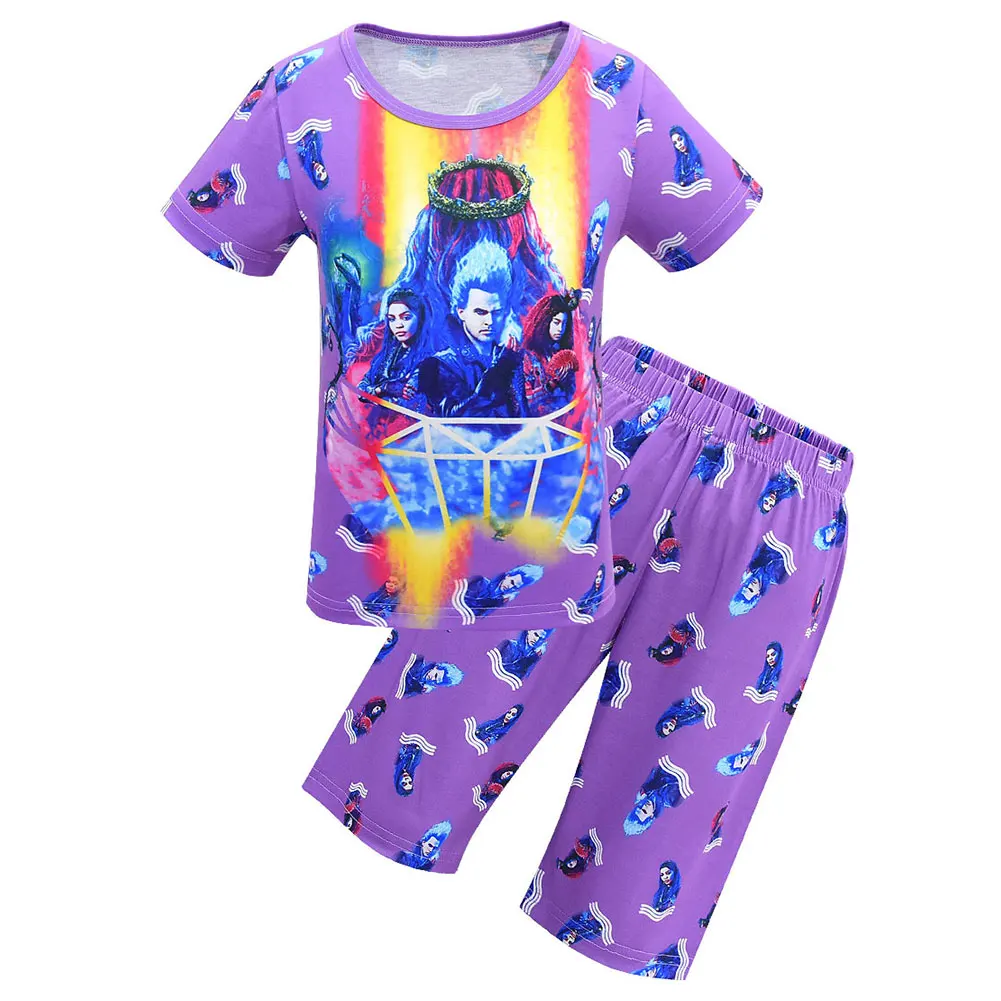 

Descendants 3 Mal Cosplay Costume Children Homewear Pajamas Kids Nightwear 3-11y Kids Homewear Clothes