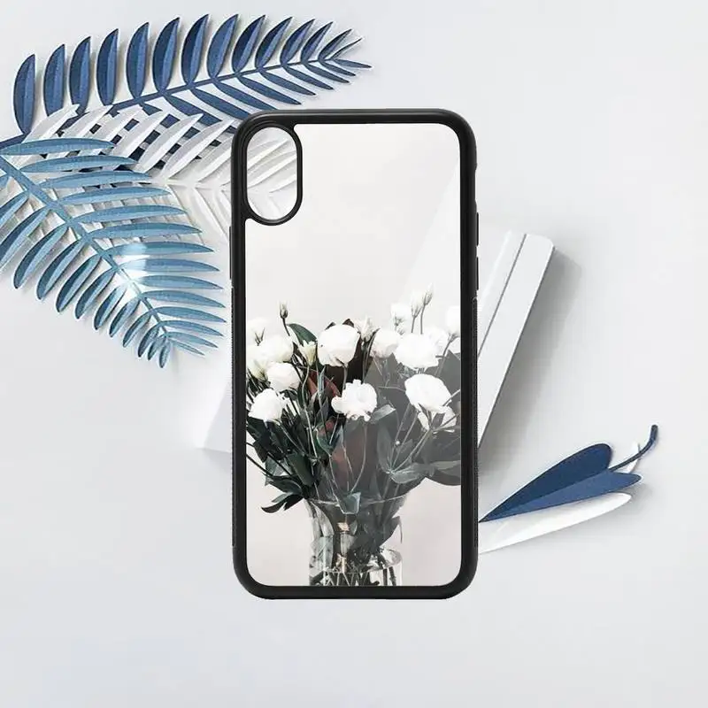 

Elegant Pink Purple Peony Flower On the Vase Phone Cases PC for iPhone 11 12 pro XS MAX 8 7 6 6S Plus X 5S SE 2020 XR