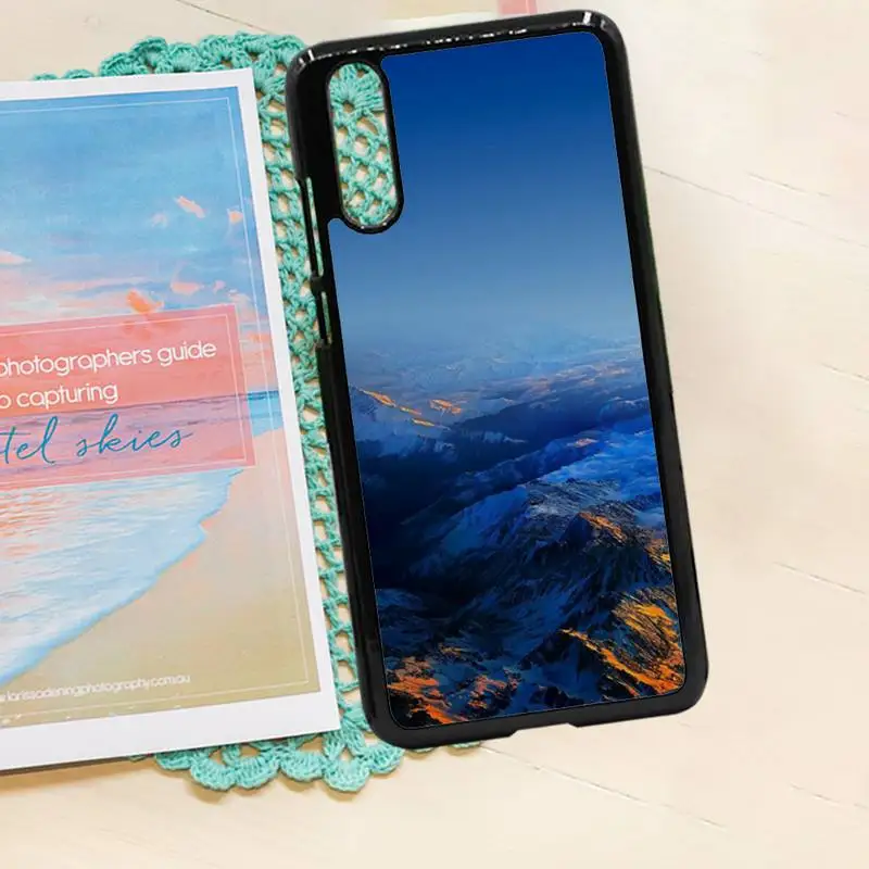 

Natural scenery Snow mountain luxury brand shell Phone Case cover PC for iPhone 11 12 pro XS MAX 8 7 6 6S Plus X 5S SE 2020 XR