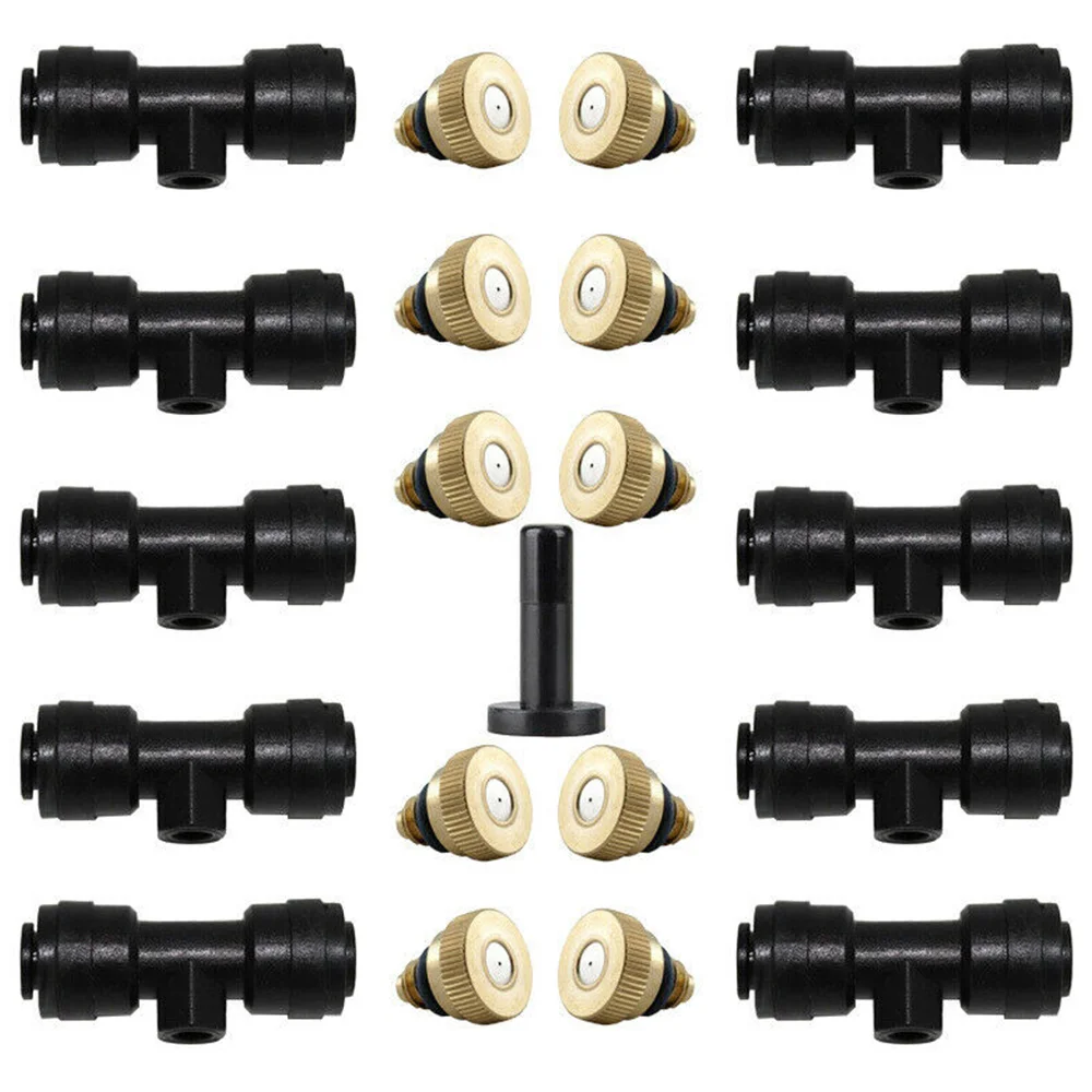 

21pcs Irrigation Misting Nozzles Kit Patio Watering Cooling System Home Garden Irrigation Accessories