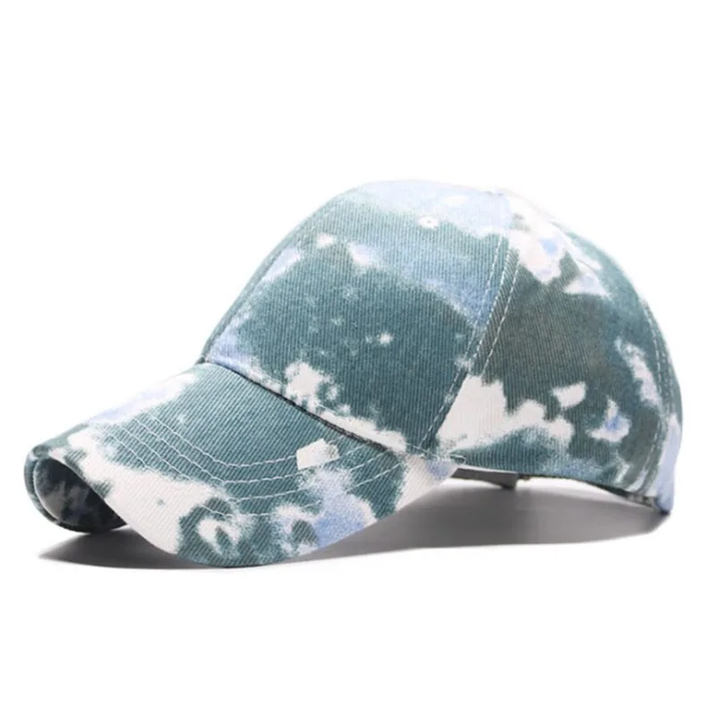 

New Fashion Colorful Tie-Dye Baseball Cap Spring Men Women Trend Lovers Hat Outdoor Sports Adjustable Sun Graffiti Bone