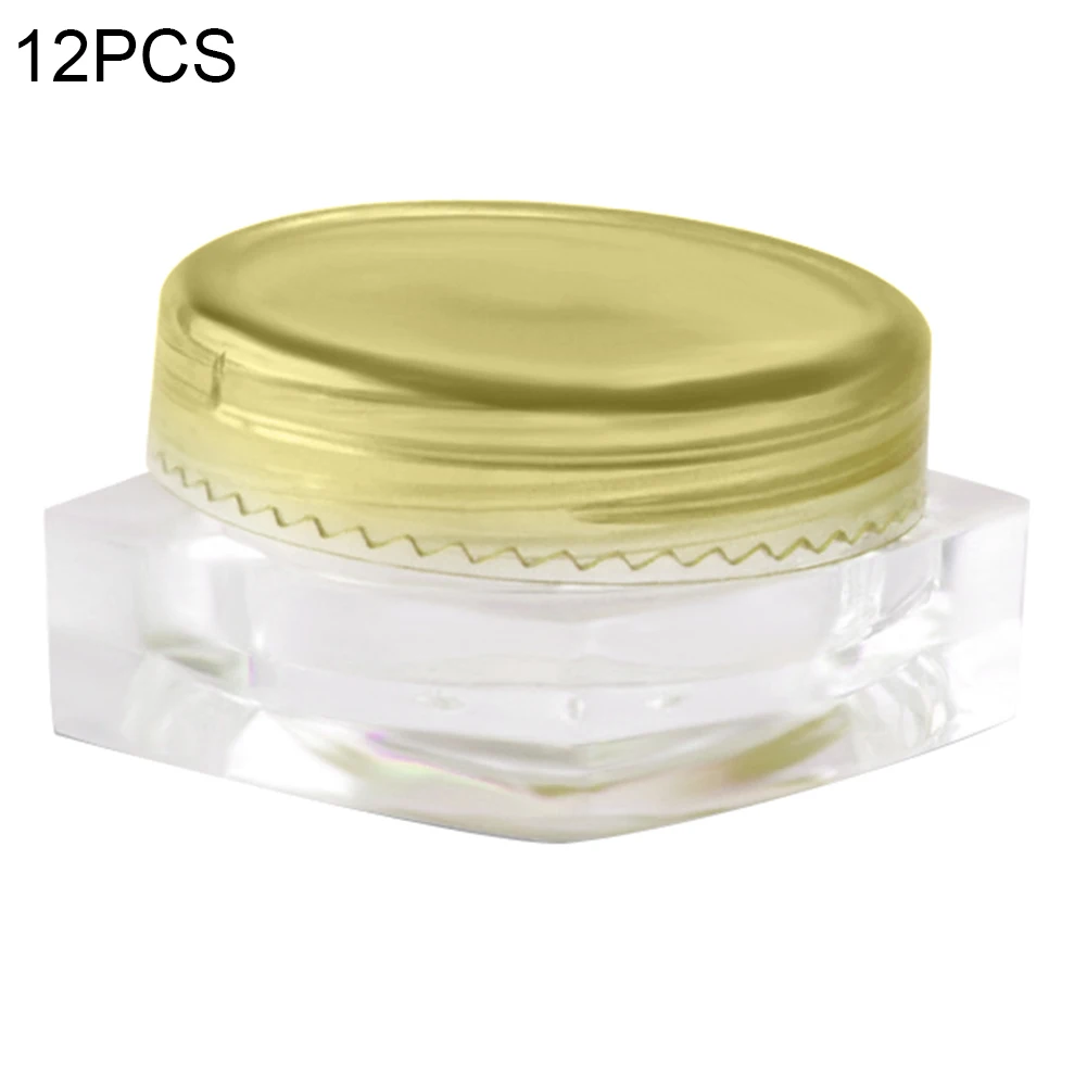 12 шт 3g пластиковые банки для горшка мини-бутылка образцов макияжа пустой