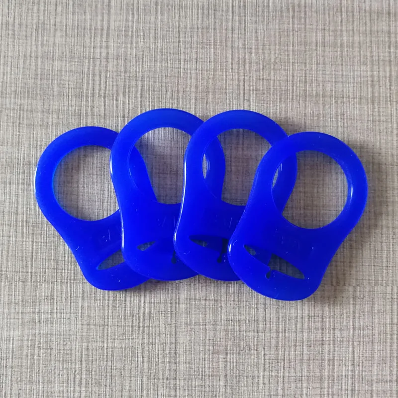 Adaptador de silicona para chupete, anillos azul oscuro, 25 unidades