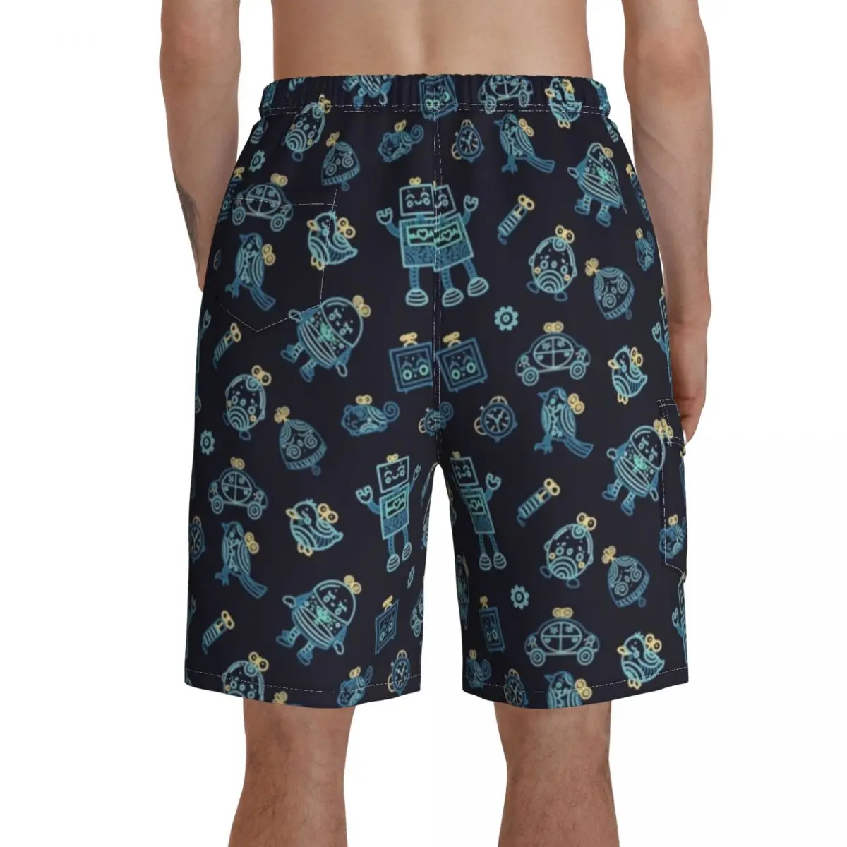 

Mr Robot Board Shorts Polyester Swimming Trunks Beach Funny Men Swim Trunks