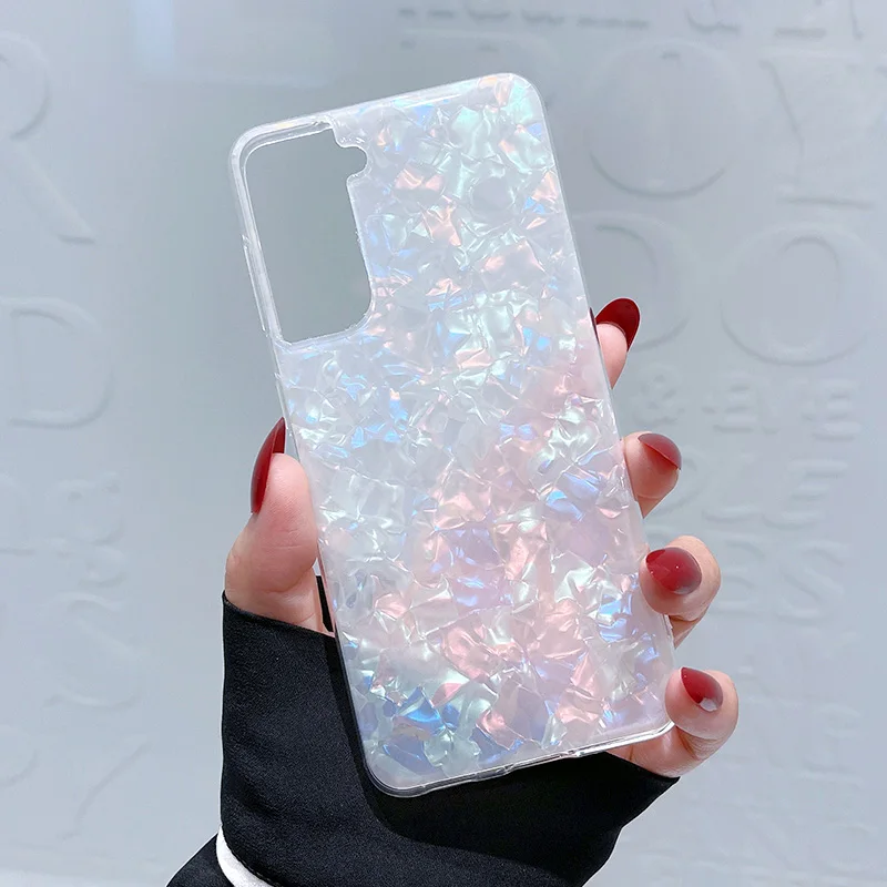 LOVECOM Luxury Dream Shell Phone Case For Samsung S23 S22 S21 S20 Ultra Plus Note 20 A53 A13 A33 A73 5G A72 A52 Soft Clear Cover