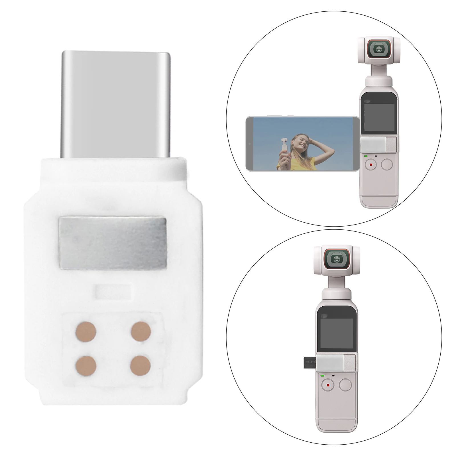 

Pocket Adapter Connector Replacement Parts, Compatible for DJI Pocket 2 Handheld Gimbal Camera, Smart Phone Accessories