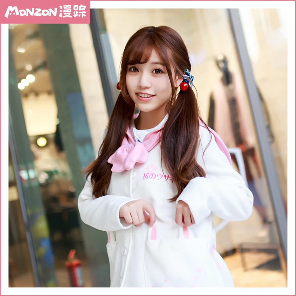 

Cute cute rabbit long-sleeved sailor suit cherry blossom spring and winter jacket jacket anime sweater surrounding clothes