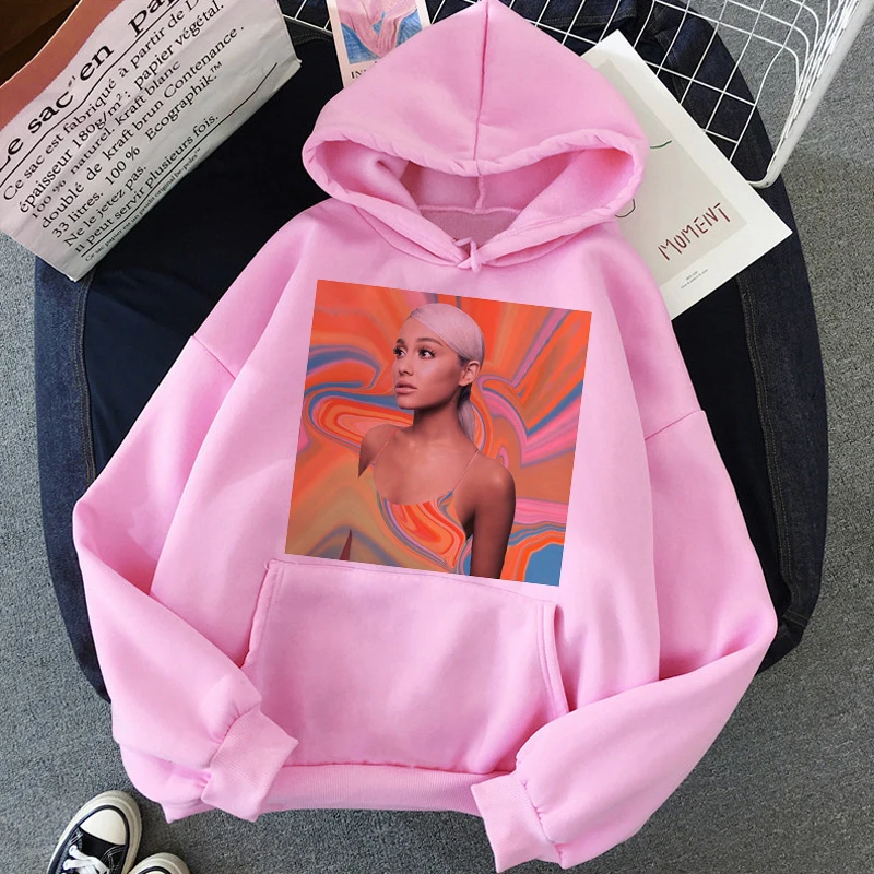 H2142 Ariana Grande Thank You Next Harajuku графическая Толстовка для женщин 90s Ullzang 7 колец забавная толстовка не звать меня Толстовка Ангел женский - Цвет: H2142
