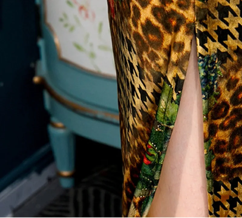 Sheng Coco Gold золото бархат Cheongsam Плюс размер платья длинный рукав вечернее Ципао золочение Cheongsam Qipao улучшить женское платье