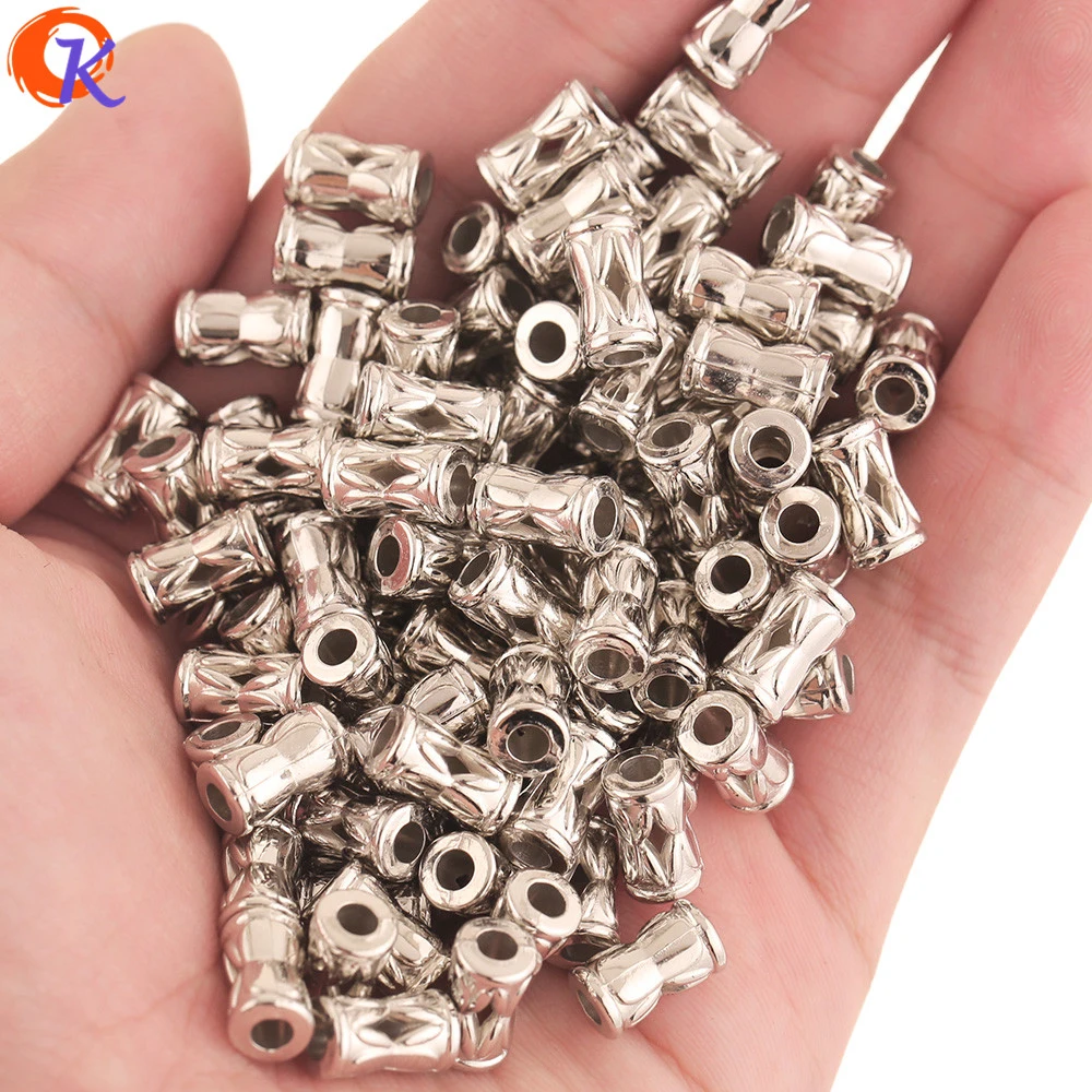 Акриловые бусины/фурнитура для сережек/родиевое покрытие/Форма цилиндра/ручная