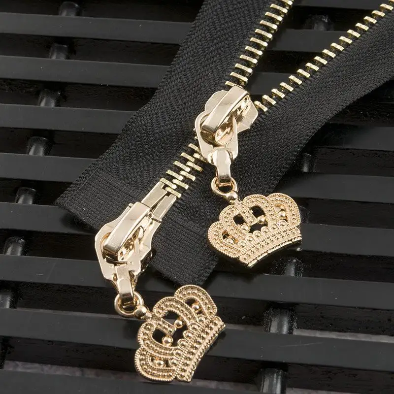 Молния с одним открытым концом № 5 медные зубья двойное открытие Декоративная