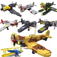 military fighter airplane aircraft ww2 germany us soviet bomber model building blocks world war i ii construction toys