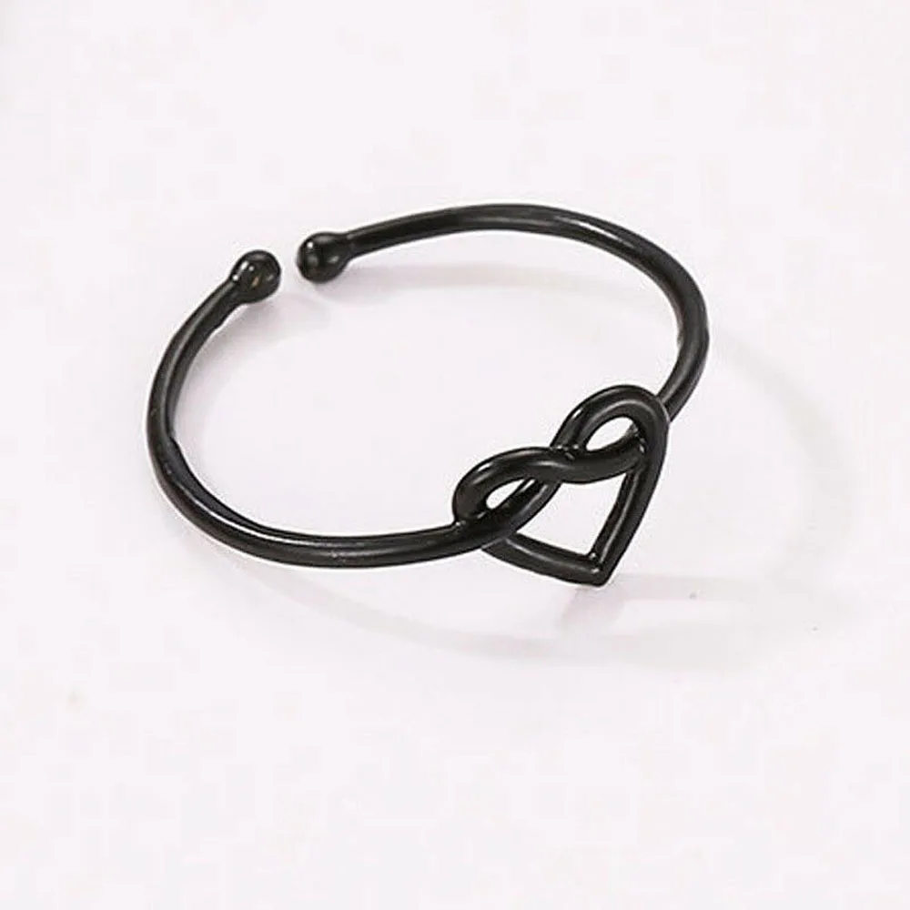 Обручальное кольцо с маленьким сердцем из нержавеющей стали|Кольца| |