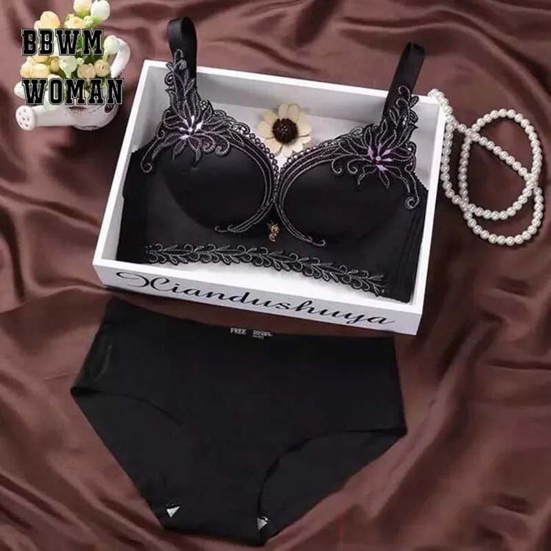 Бесшовное нижнее белье без оправы Привлекательное Женское с красивыми цветами