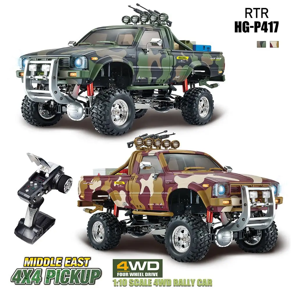 HG P417 1/10 2 4G 4WD RC Car 4X4 EP пикапы Rock Crawler Truck без модели зарядного устройства (без