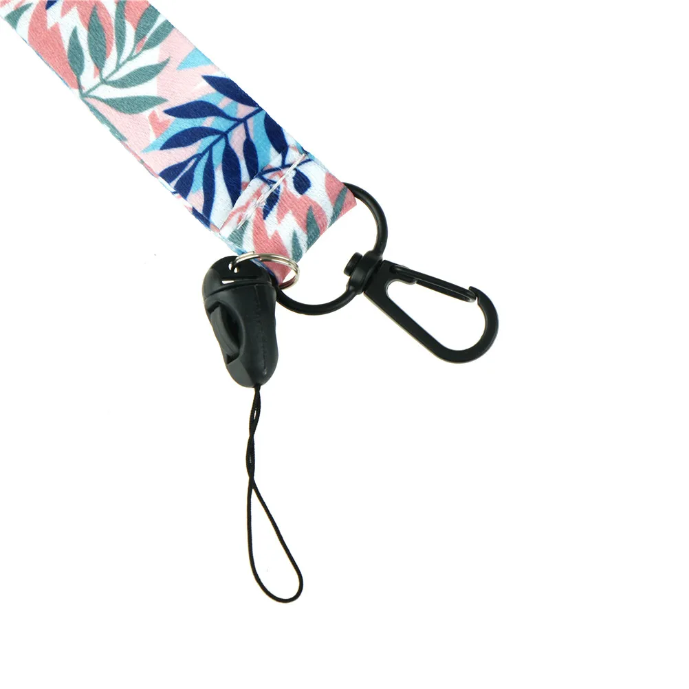 

Small Fresh Leaves Neck Strap Lanyards for keys ID Card Gym Mobile Phone Straps USB badge Holder DIY Phone Hang Rope Lanyard