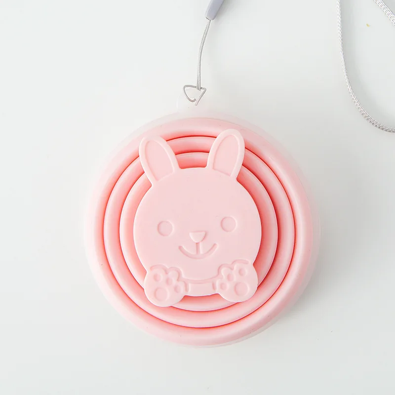 

200ML Silicone Folding Water Cup Outdoor Travel Portable Retractable Mouth Cup Cute Animal Shape Easy Storage Sport Bottle