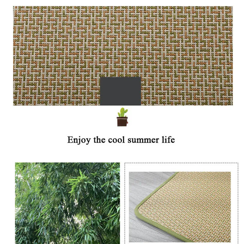 Японский Летний спальный коврик из натурального ротанга матрас для спальни