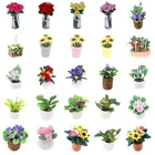 112 миниатюрные цветы для кукольного домика, украшение для сказочного сада, мини-Горшечное растение, цветочный горшок, украшение для кукольного домика, модель бонсая, детская игрушка для игры