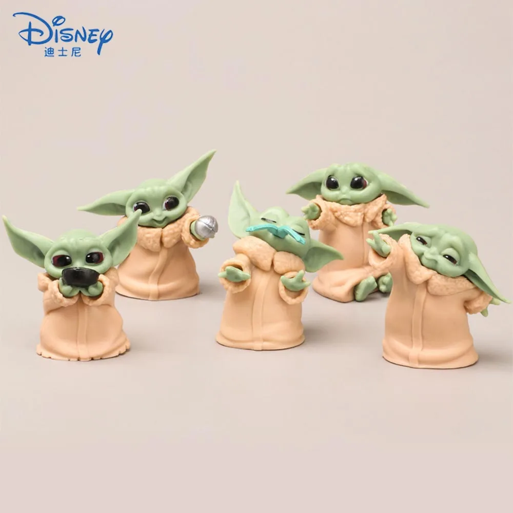 5 шт./компл. Disney Детские йода Фигурки 6 см модель украшения игрушка кавайная одежда