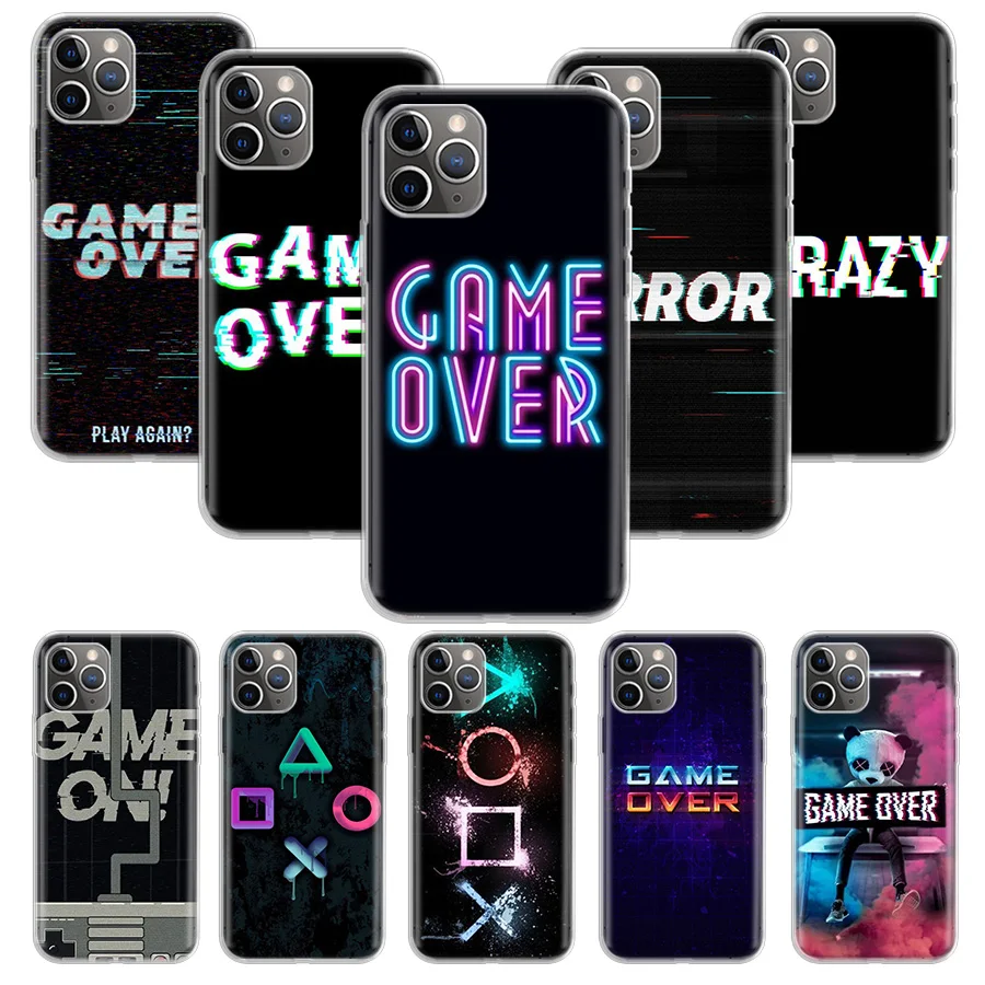Чехол Game over для телефона Apple iphone 11 13 12 Pro XS Max XR X 7 8 6 6S Plus 5 5S SE | Мобильные телефоны и