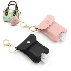 1 шт., 60 мл, миниатюрный антисептик для рук, диспенсер, бутылка для рук, PU держатель, портативный держатель для путешествий, шампунь, мыло, брелок, бутылка для путешествий