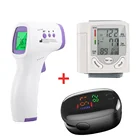 Новый цифровой инфракрасный термометр, пульсоксиметр, Пальчиковый монитор SpO2, монитор насыщения кислородом, монитор артериального давления, тонометр