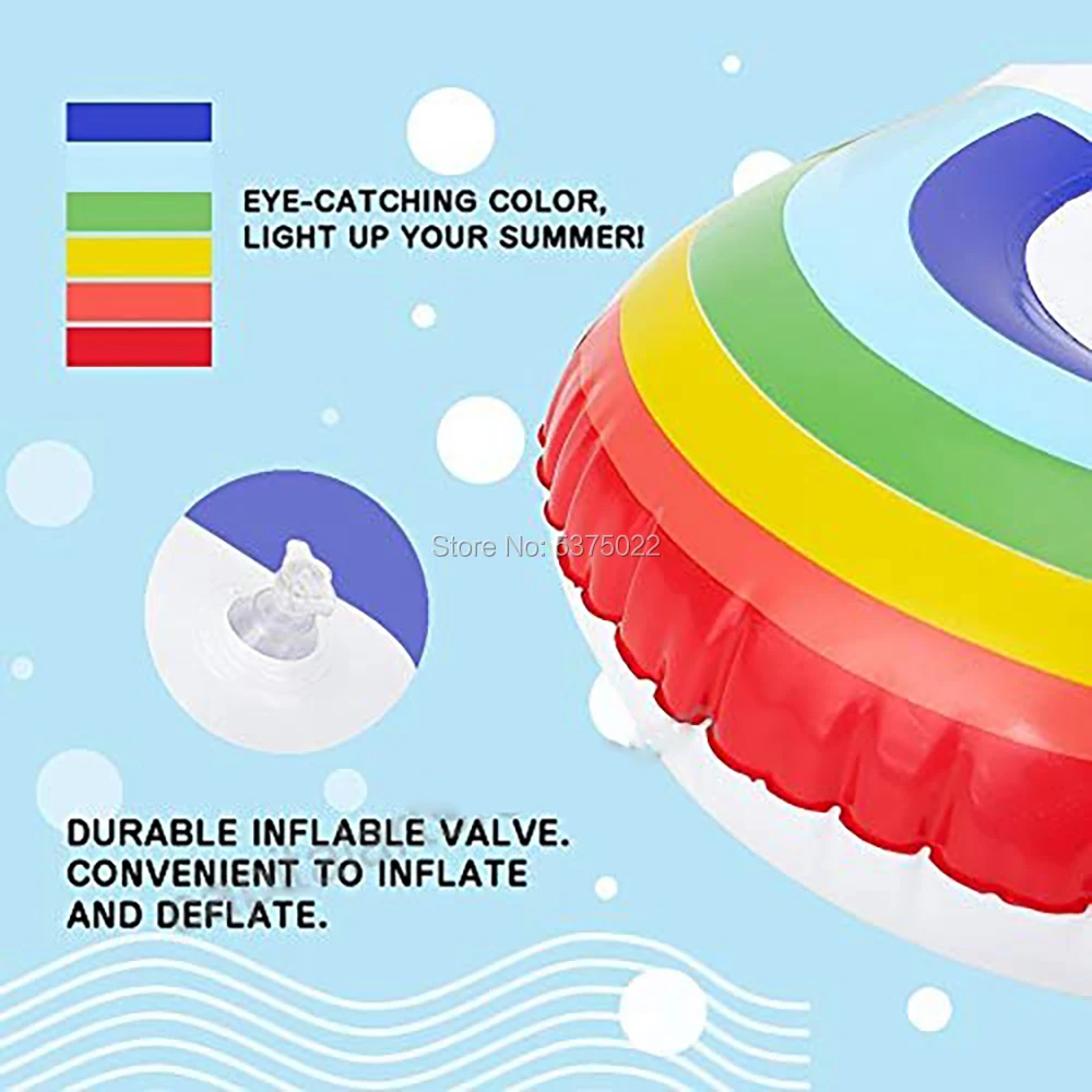 Надувной подстаканник Rainbow Cloud держатель для плавательных напитков бутылка пляжа
