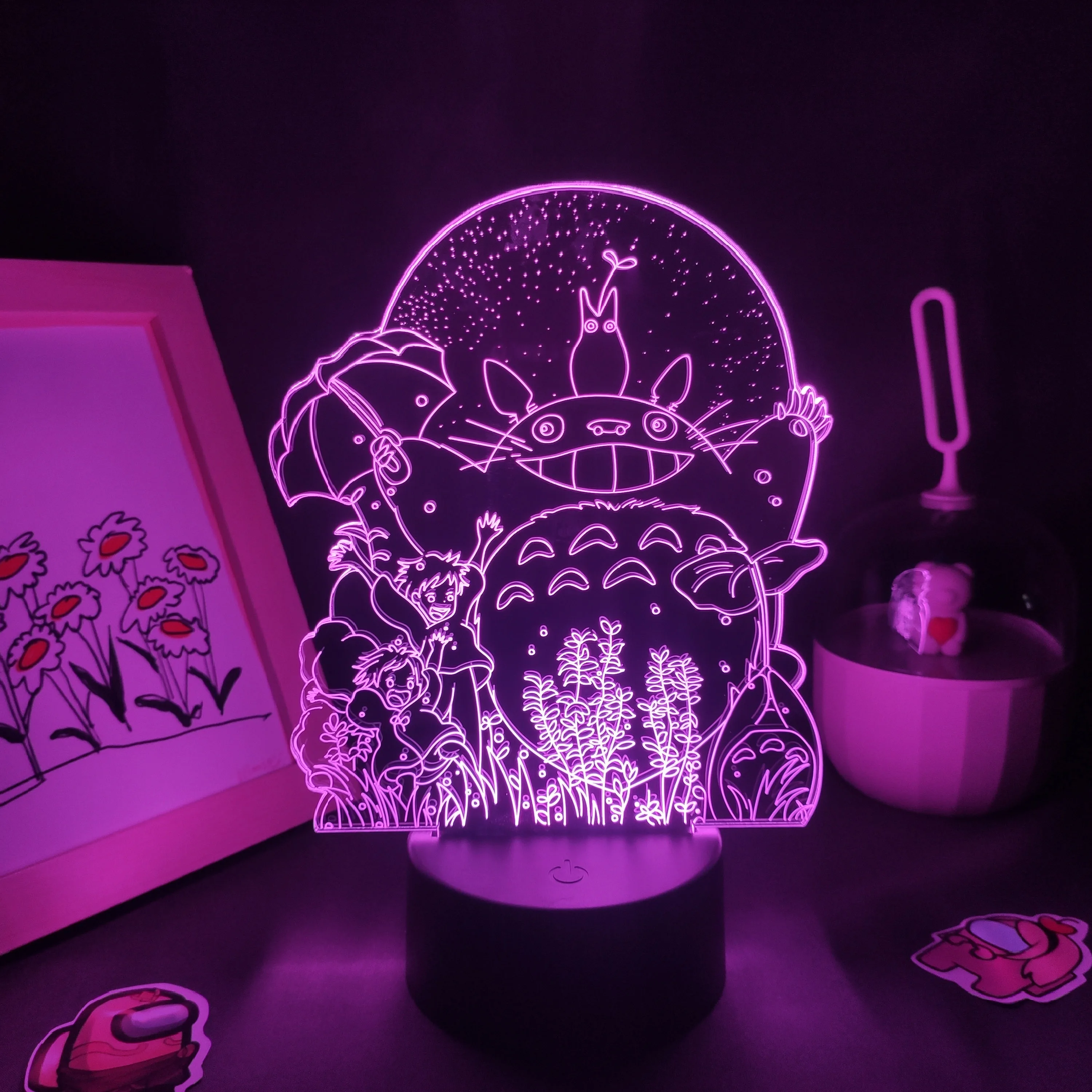 3D светодиодные ночники Мой сосед Тоторо с рисунком разноцветные манга подарки