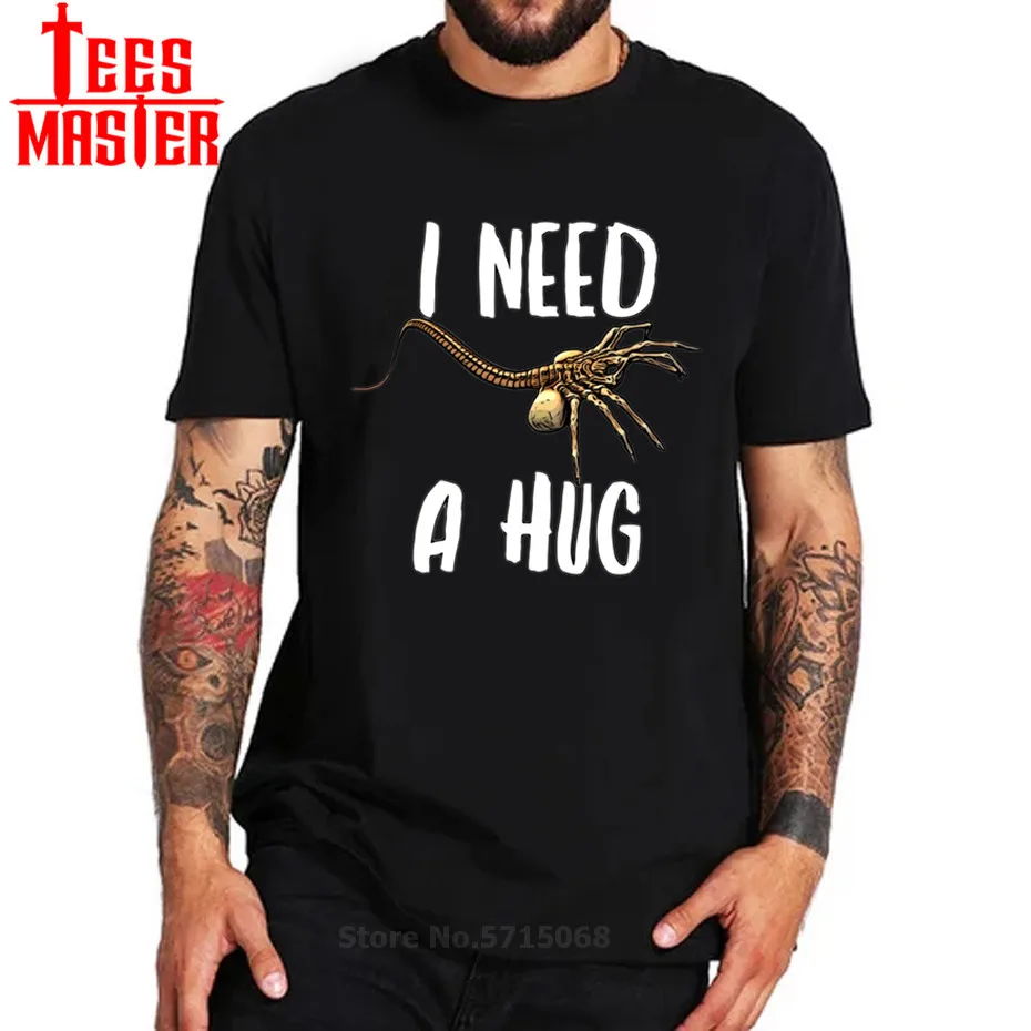 Facehugger мне нужен hug Хэллоуин футболка для мужчин ужасный Стиль с изображениями из
