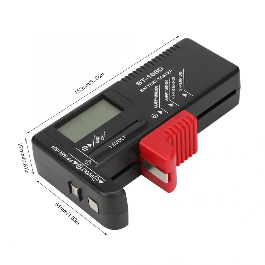Портативный цифровой тестер аккумуляторов 1 5 В/9 В аквариумные аксессуары